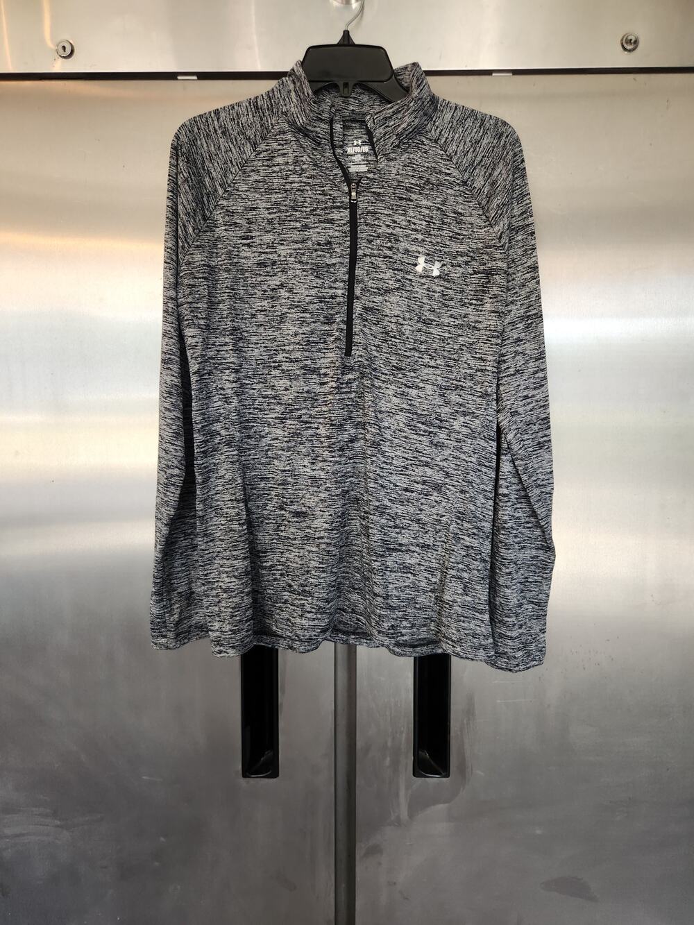 Under Armour Gray Heather Quarter Zip Pullover Long Sleeve Loose Fit Size XL
